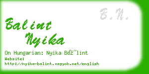 balint nyika business card